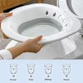 Miniatyrbillede 4 af 5: Foldbar Sitzbad til Toilet, Sæde Sitzbad Bassin til Gravide, Hæmorider, Ældre, Passer til Universelle Toiletter og Kommode Stole Grå Ruikalucky