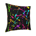 Miniatyrbillede 2 af 5: Glødende I Mørke Splatter Neon 5 Pudebetræk Dekorative Pudebetræk Pudebetræk Til Hjem Sofa Seng Indendørs 18 X 18 Tommer