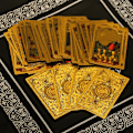 Miniatyrbillede 1 af 4: Luksuriøs Guldfolie Tarot Oracle Kort Spådom Skæbne Høj Kvalitet Tarot Deck Kort