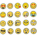 Miniatyrbild 2 av 5: Broderipatch 26 st Emoji-uttryck Sy-på Stryk-på Patchar Barn Stryk-på Patch för Kläder T-shirt Jeans Jacka Väska DIY