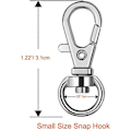 Miniatyrbillede 5 af 5: 100 stk. Metal Svingbare Lanyard Snap Hooks med Nøgleringe