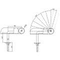 Miniatyrbillede 2 af 5: 2 stk. Sofa Justerbar Højde Vinkel Hardware Sofa Hovedgærde Klik Mekanisme Multifunktionel Justerbar Hængsel 90