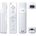 Miniatyrbillede 5 af 5: Udskiftnings-Wii-controller, 2-pak, Wii Remote Controller, med silikoneetui og håndledsrem, fjernbetjening til Wii/Wii U, hvid