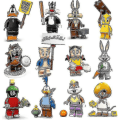 Miniatyrbillede 1 af 3: 12 stk Tegnede Byggeklodser Dukke Bugs Bunny Daffy Duck Montering Minifigur Børns Montering Legetøj