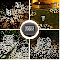 Miniatyrbillede 3 af 5: 4 stk. udskiftnings-solcellelamper med LED-pærer, Solcelle-toplamper udskiftning, LED-solcellepanel-lanternecover