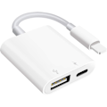 Miniatyrbild 1 av 5: USB-kameraadapter med laddningsport, bärbar USB-hona OTG-adapter kompatibel med iPhone iPad, iPad till USB-adapter Plug and Play-stöd för kortläsare