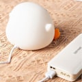 Miniatyrbillede 5 af 5: Sød Bønneand LED Natlampe, Genopladelig Tegneserie Silikon Soveværelseslampe, Berøringsfølsom Timer Sengelampe Til Børnegave
