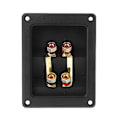 Miniatyrbillede 3 af 5: Terminal Kopling 266 Dele Express Bindingsposter Guld Banan Jack Indsænket Bi-amp Højttalerboks Sort