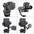 Miniatyrbilde 3 av 5: DSLR-kamera L-brakett for vertikal og horisontal bruk på stativ