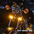 Miniatyrbillede 4 af 5: 2 stk. Fleksible Switchback Dobbelt-Farve Motorcykel LED Gaffel Blinklys DRL Dagkørelys Vandafvisende Yalo