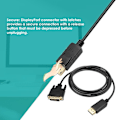 Pikkukuva 3 / 4: 1,8 m Dp - Dvi -sovitin Displayport Display Port - Dvi -kaapelisovitinmuunnin