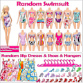 Miniatyrbild 4 av 4: 50 st/set Barbie Dockkläder Skor Smycken Kläder Tillbehör Klä Upp Spel För 30cm Dockor - shengX