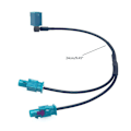 Miniatyrbillede 3 af 3: Dual-han Fakra Y-splitter til Hun Fakra Antenne Adapterkabel Til