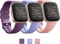 Fitbit Versa 2 / Versa / Versa Lite Sportband - 3-pack Mjuka Silikonband Justerbara Klassiska Band för Kvinnor och Män (small) - Ingen Tracker Ingår