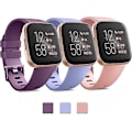 Pikkukuva 1 / 4: Fitbit Versa 2 / Versa / Versa Lite -urheilurannekkeet - 3 kpl pehmeää silikonia säädettävää klassikkoa naisille ja miehille (pieni) - Seurantaa ei sisälly