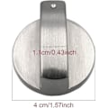 Miniatyrbilde 3 av 5: Gasskomfyr-knapper, 4 stk, Metall, 6 mm, Sølvfarget, Justeringsknapper for gasskomfyr eller ovn Bdliv