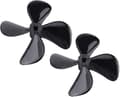 RC-båt 4-bladig propeller, 2 stycken Pro & Reverse propeller i plast, 4-bladig full immersion propeller för RC-modellbåtstillbehör