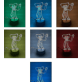 Miniatyrbilde 3 av 5: Veeki Huggy Wuggy nattlys for barn - 11 farger Huggy Wuggys lampe soveromsdekor 3D illusjon Huggy Wuggys gaver med fjernkontroll smart berøring, jul