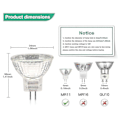 Miniatyrbillede 4 af 5: MR11 Halogenpærer (pakke med 12), GU4 Halogenlampe 12V 20W, MR11 GU4 Dæmpbar Pære Glasdæksel Til Loftlampe, 2-polet Halogenpære 2700K Varmt Hvid