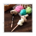 Miniatyrbillede 2 af 5: 2 stk. DIY Drop Spindle Top Whorl Garn Spinner Hånd Træ Spindehjul Til Garnfremstilling Garn Spindle