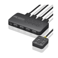 Miniatyrbilde 1 av 5: KVM-bryter Delt Kontrolleradapter 4 Innganger 4 Utganger For Bærbar Datamaskin Skriver Tastatur Mus