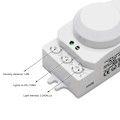 Miniatyrbild 4 av 5: Mikrovågsrörelsesensor 5.8ghz Radar Sensor Switch 360 Grader Radar Rörelse