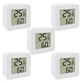 Miniatyrbillede 1 af 5: 5-pak Mini Digital LCD Display Temperatur Fugtighedsmåler Sensor Vægmonteret Indendørs Rum Vejr G