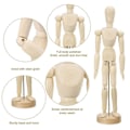 Miniatyrbillede 2 af 5: 9 stk. Kunstner Mannequin Model Træ Manikin Tegning Bevægelig Figur Model med Stativ Fleksibelt Led