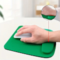 Miniatyrbillede 5 af 5: Ergonomisk Eva Håndledsstøtte Musmåtte - Behagelig, Blød Computerbordsmatte i Flere Farver Rød