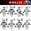 Miniatyrbillede 1 af 5: 8 stk./sæt Star Wars Minifigur Samlede Byggeklodser Legetøj Echo Jesse Rex Figur Samleobjekt Legetøj Børn Fans Gave  [ege][hsf]