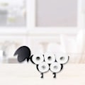 Miniatyrbillede 3 af 5: Toiletpapirholder i Metal med Dyreformet Design - Får / Ugle / Ko - Sort