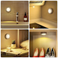 Miniatyrbild 2 av 4: Rörelsesensorljus, sladdlös batteridriven LED-nattlampa, garderobsbelysning trappbelysning, (varmvit - 3-pack)