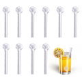 Miniatyrbild 1 av 4: 10 st glas Pyrex dricksugrör förpackning runt huvud design återanvändbar miljövänlig