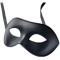 Miniatyrbillede 2 af 5: 2* Mænds Maske Sort Mat Klassisk Stil Venetiansk Maske, Maskerade, Burlesque Ball Party (sort One Size)