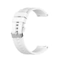 Silikone urrem med sølvspænde til Huawei Watch GT 2 42mm (Hvid)