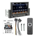 Miniatyrbillede 1 af 5: 1din 6,2 tommer skærm Carplay Android-auto Radio Bilstereo Bluetooth Mp5 Afspiller 2usb Fm Modtager Hea