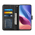 Miniatyrbillede 3 af 4: Ny Kompatibel Med Xiaomi Mi 11i Etui Læder Folio Cover Wallet Magnetisk Premium Etui Coque - Sort