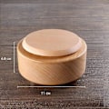 Miniatyrbilde 4 av 5: Tremusikkboks med roterende rund base, DIY-kunst og håndverk for julepynt