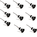 Miniatyrbillede 1 af 5: 2024 Sort 9 stk. Mini 12v 1w LED Indbygnings Spotlights Ip65, 3000k (120, Varm Hvid).