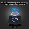 Miniatyrbild 5 av 5: Tuya Bluetooth APP Lådskåpslås Fingeravtryck Digital Fil Brev Nyckellös Biometrisk Möbel E