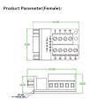 Miniatyrbild 3 av 5: 10 st DB9 Lödfria Kontakter, RS232 D-SUB Seriell till 2-rads 9-stifts Port Terminal Adapter Breakout Bo