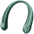 Bærbar halsventilator. Mini bladløs ventilator, USB genopladelig. Stille til udendørs sport. Grøn farve