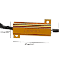 Miniatyrbild 3 av 5: 50W H8 H11 LED Dimljus Lastmotstånd Flicker Decoders Canceler Bypass Kabelhärva