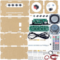 Miniatyrbild 1 av 5: Diy Bluetooth-högtalarkit LED FM-radio USB Mini Hemljudsförstärkare med digital display Lödprojekt(transparent)
