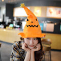 Miniatyrbillede 4 af 4: Halloween Elektrisk Græskar Elf Hat Pludsedukke med Bevægelige og Lysende Hatte