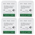 4 st WiFi Smart Switch Ljusbrytare, APP Fjärrkontroll, Röststyrning, DIY-läge, Timerfunktion, LA