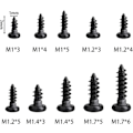 Miniatyrbild 4 av 5: 1000 st runda huvud självgängande Phillips mini träskruvar mini skruvar M1 M1.2 M1.4 M1.7 Phillips träskruvar sortiment hög precision mikro skruvar W