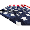 Miniatyrbillede 2 af 2: Kasttæppe Flanel Mikrofiber Tæppe Varmt Sengetæppe USA Flag Fleece Rejsetæpper Blødt Berøring
