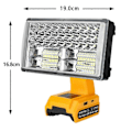 Miniatyrbilde 4 av 5: For Dewalt 14.4-20V Litium Ion Batterier LED Arbeidslys 30W 3300LM Byggeplasslys Trådløs Håndholdt