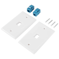 Pikkukuva 1 / 5: 2 kpl Ethernet-seinälevyjä, RJ45 Cat6 naaras-naaras -liitin, linjaliitinlevyt